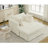 [NEW ARRIVED] 47.7'' Oversized Corduroy Chaise Longue With Ottoman-142936155