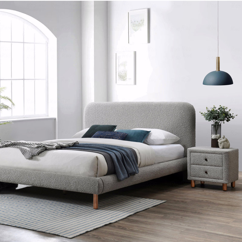 2-Drawer Upholstered Bedroom Nightstand