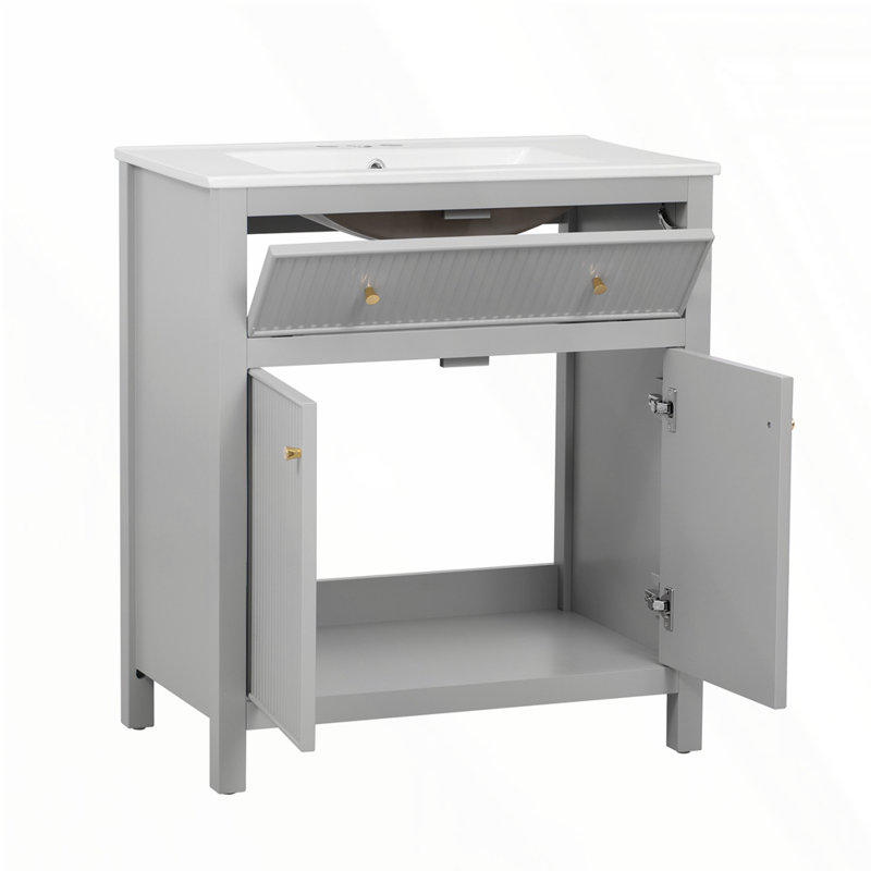 30'' Bathroom Vanity with Ceramic Sink