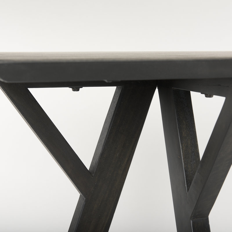Persimmon Solid Wood Console Table, Dark Brown