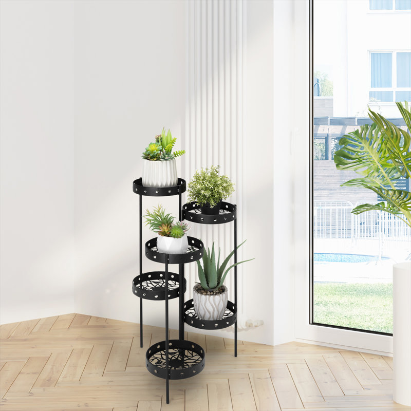 Support pour plante Aku, Noir