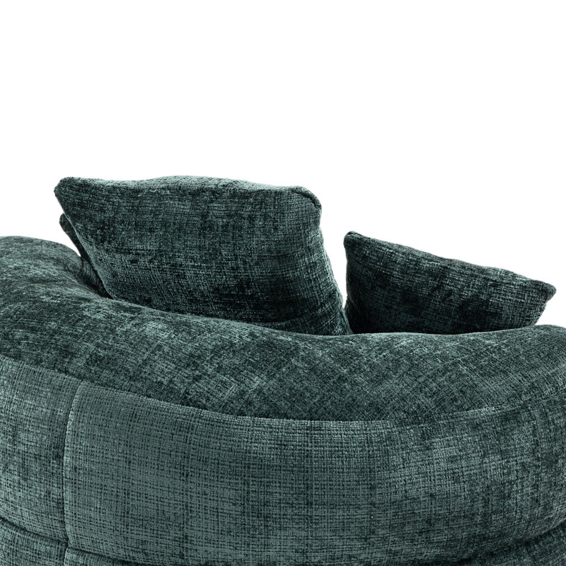 Chenille Bean Bag Chair, Emerald