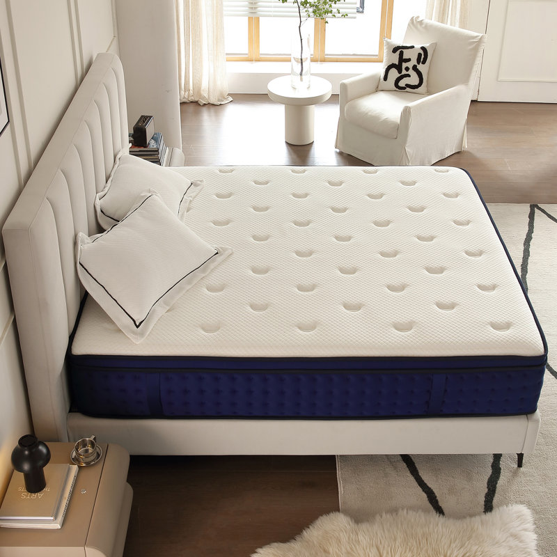 Modern Mattress With Gel Memory Foam Euro Top Cool Hybrid Individual Pocket Spring With Edge Support, Queen, 10"