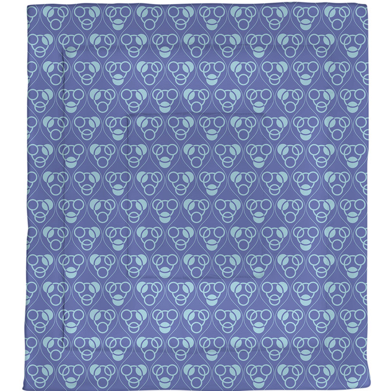 Patricia Geoffrey Polyester Geometric Shapes Comforter, Queen Comforter, Blue/Teal