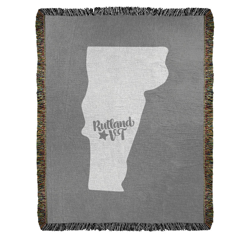 Jeté en coton tissé rutland vermont, l 37 po x L 52 po, Gris