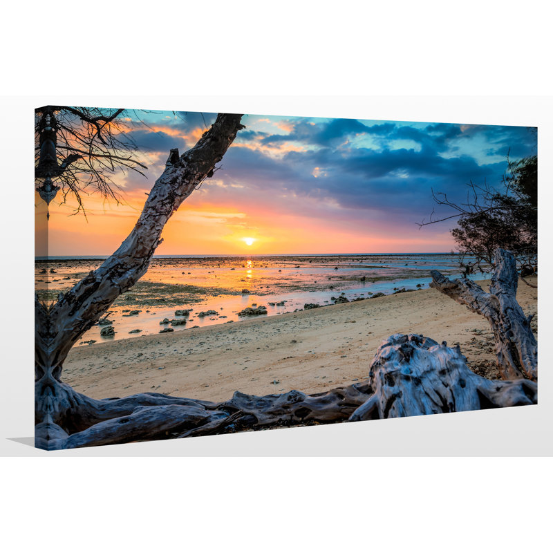 Reproduction de photo sur toile tendue, "spectaculaire coucher de soleil dans les îles gili", H 36 po x l 60 po x P 1,5 po