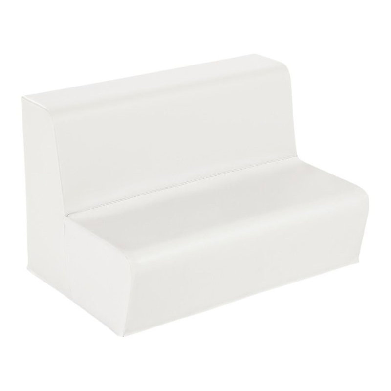 2 Seater Bench Basic - Seat Height: 12", 25" H x  40.5" W x 17" D, White