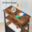 Narrow End Table with Charging Station and Fabric Drawers