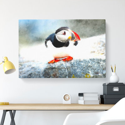 Atlantic Puffin - Wrapped Canvas Painting