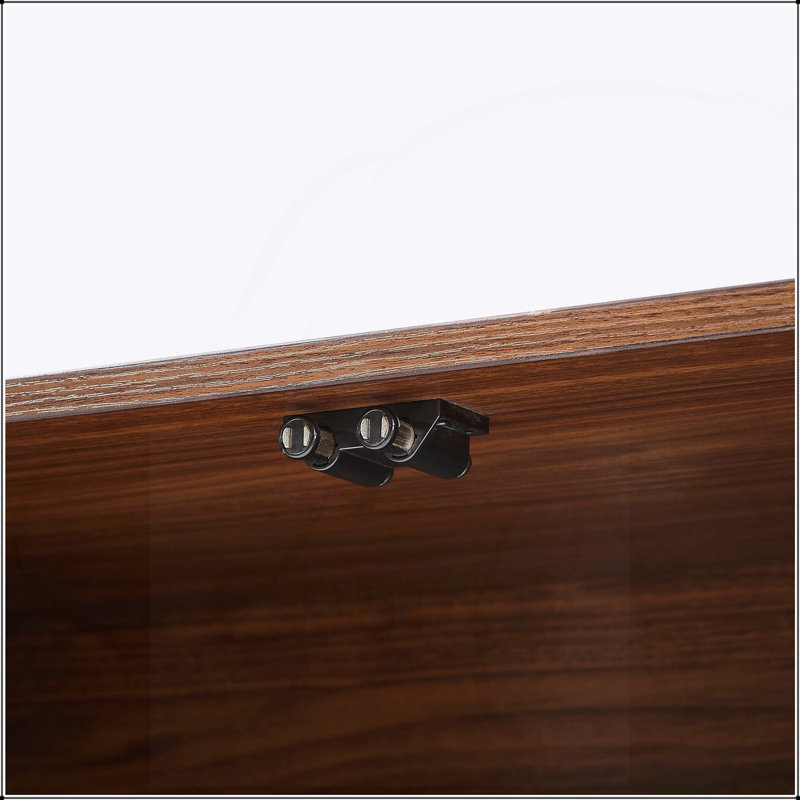 Armoire de rangement élégante à motif de vagues avec tablettes réglables et portes à ressorts, parfaite pour les maisons modernes.