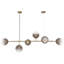 Lighting Luminaire suspendu sphère moderne 6 lumières, lustre spoutnik Mid-Century