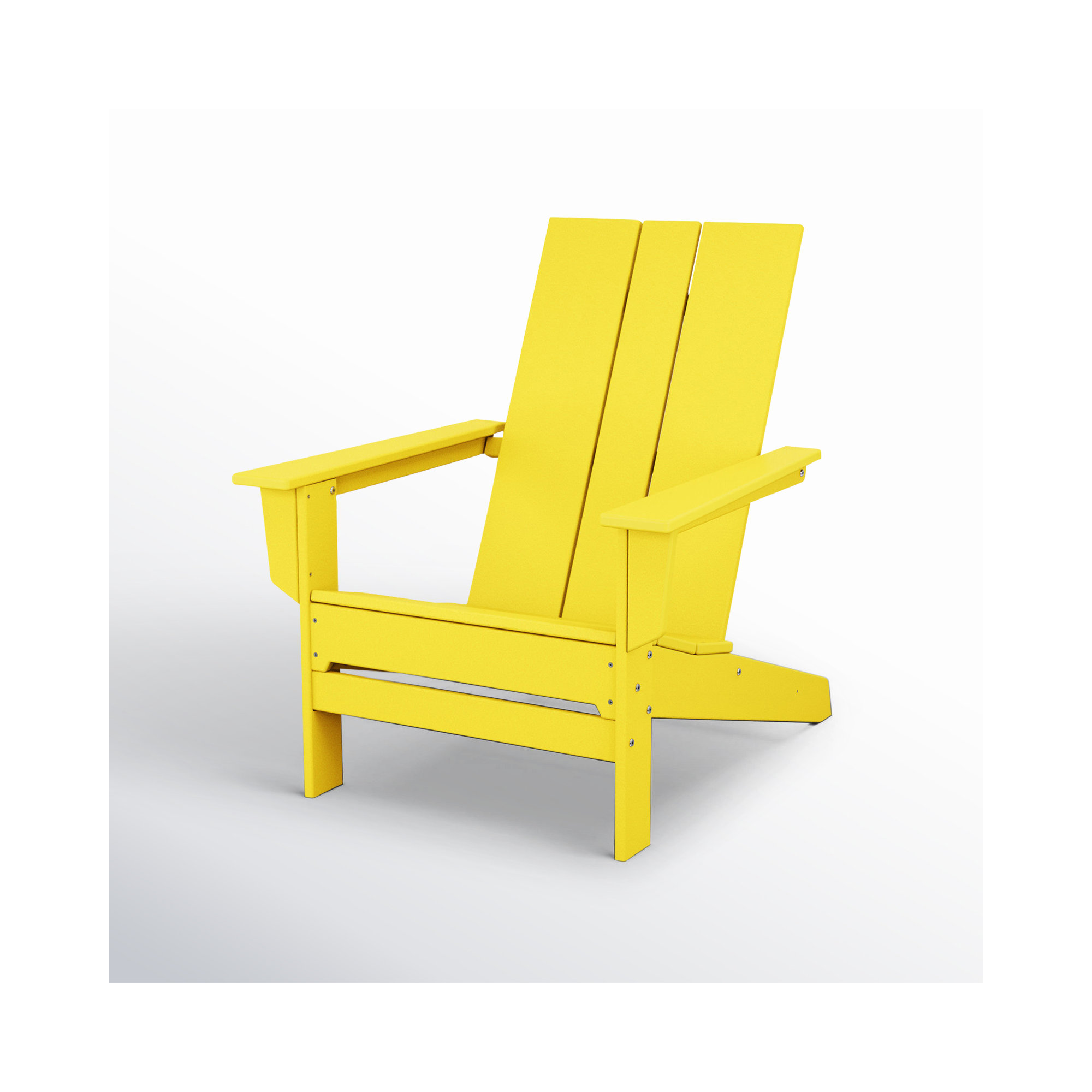 POLYWOOD x AllModern Oversized Plastic Adirondack Chair, Yellow