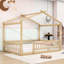 Structure de lit en bois avec clôture et lattes Dorset-67699459-67699456