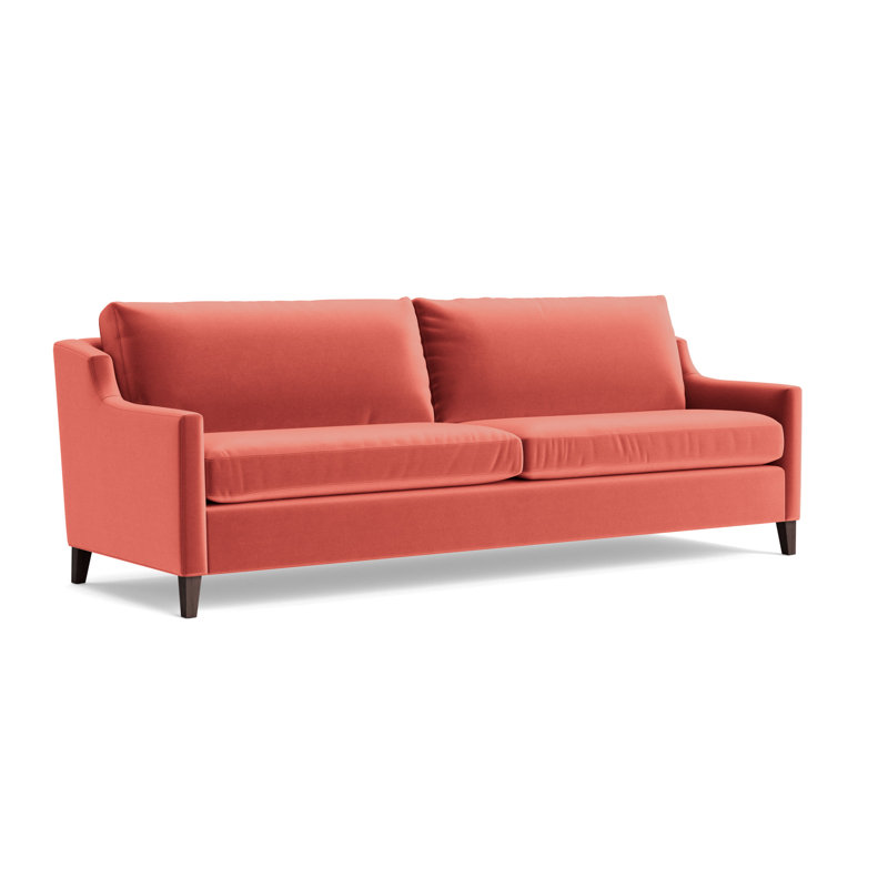 Gigi No Skirt 85 Sofa, Java, Performance Velvet - Sienna