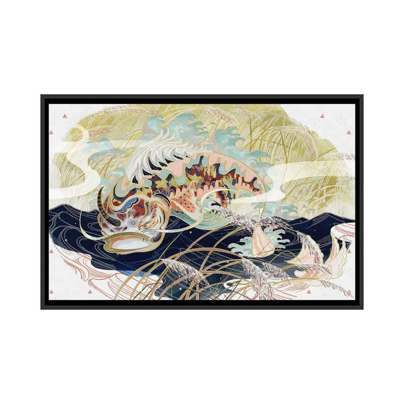Unicorn by Sija Hong - Painting on Canvas, Black Framed, 101.6 cm H x 66.04 cm W