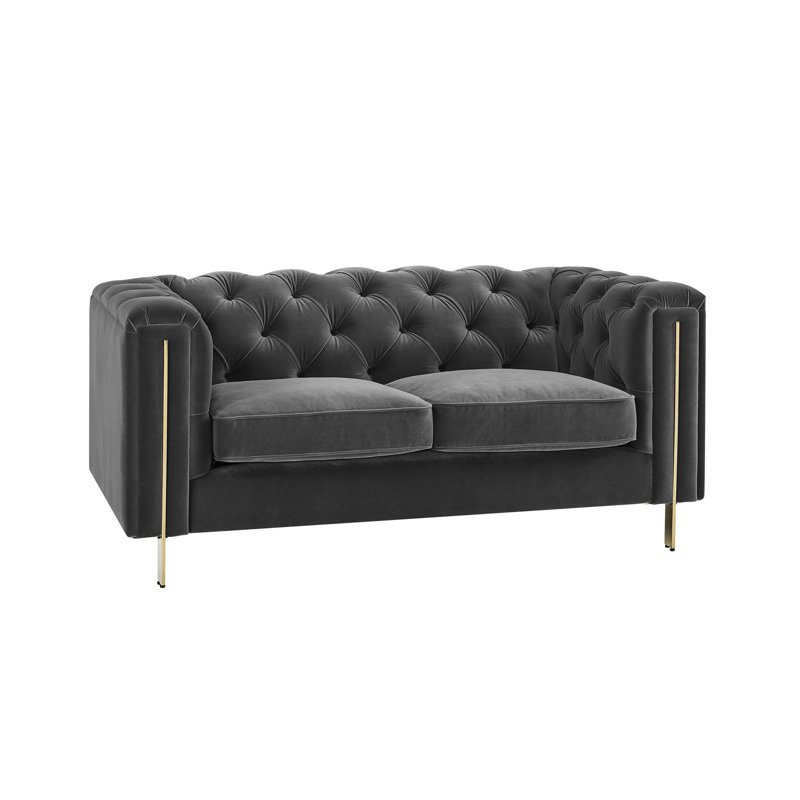 Causeuse Charlene, Gris foncé