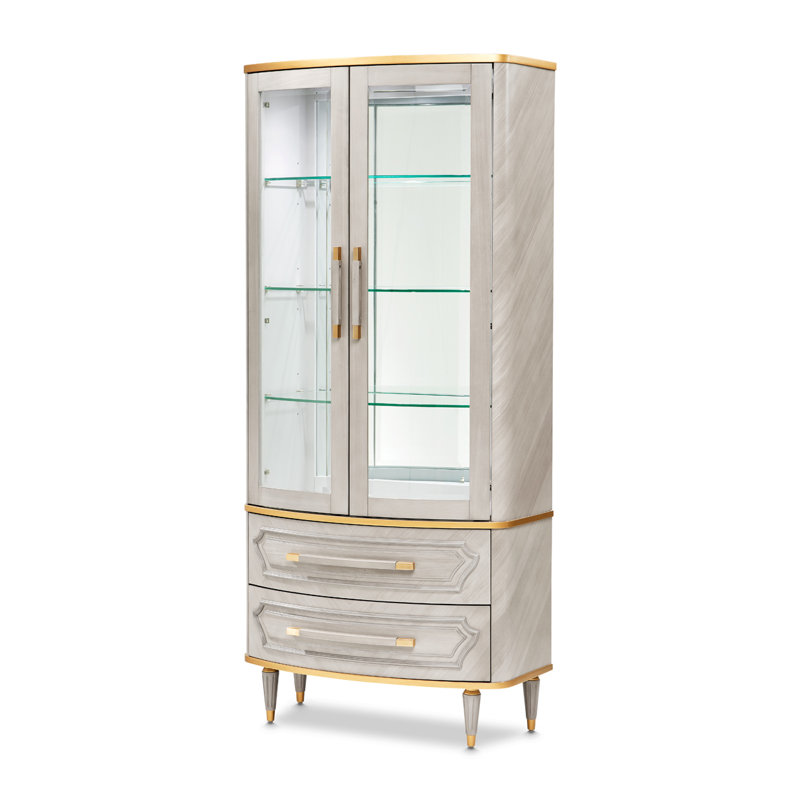 St. Charles Display Cabinet - Dove Gray