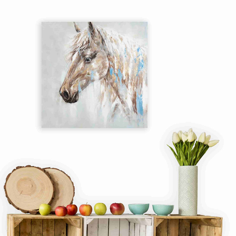 «Kaywan Energetic Horse» sur toile, H 20 po x l 20 po x P 1,5 po