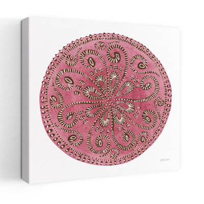 Art abstrait rose mandala rose