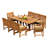 Mastropietro 8 - Person Teak Wood Patio Dining Set with Rectangular Table-1546084120