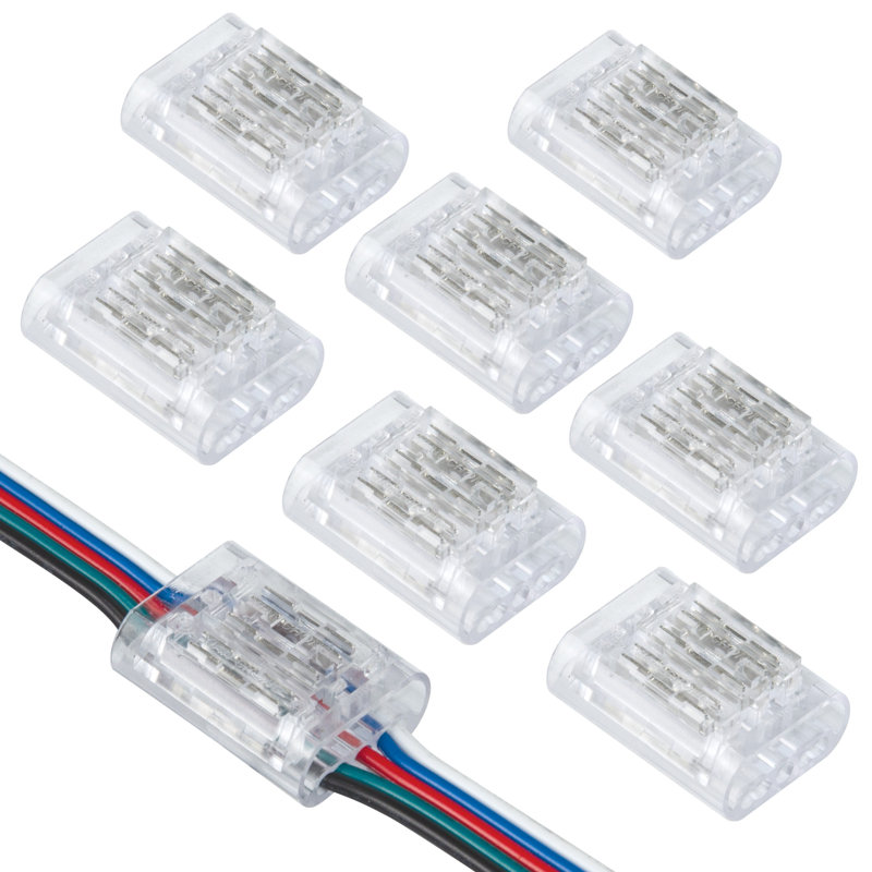 Connecteurs fil à bande 5 broches RVB + W à DEL