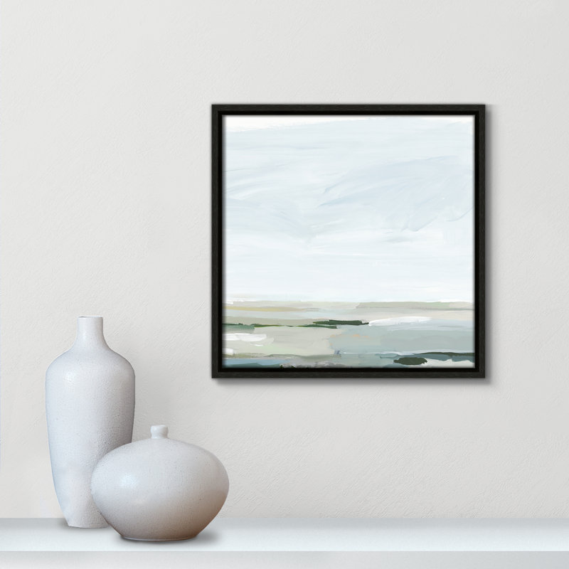 Catrena Pure Stillness - Floater Frame Painting Print on Canvas, 13.5" H x 13.5" W, Espresso