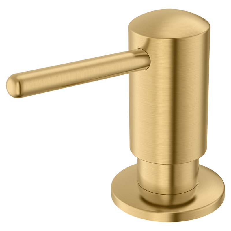 Etre Contemporary Soap Dispenser, Satin Brass