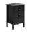  Three Drawer End Table/Nightstand Black-811329188