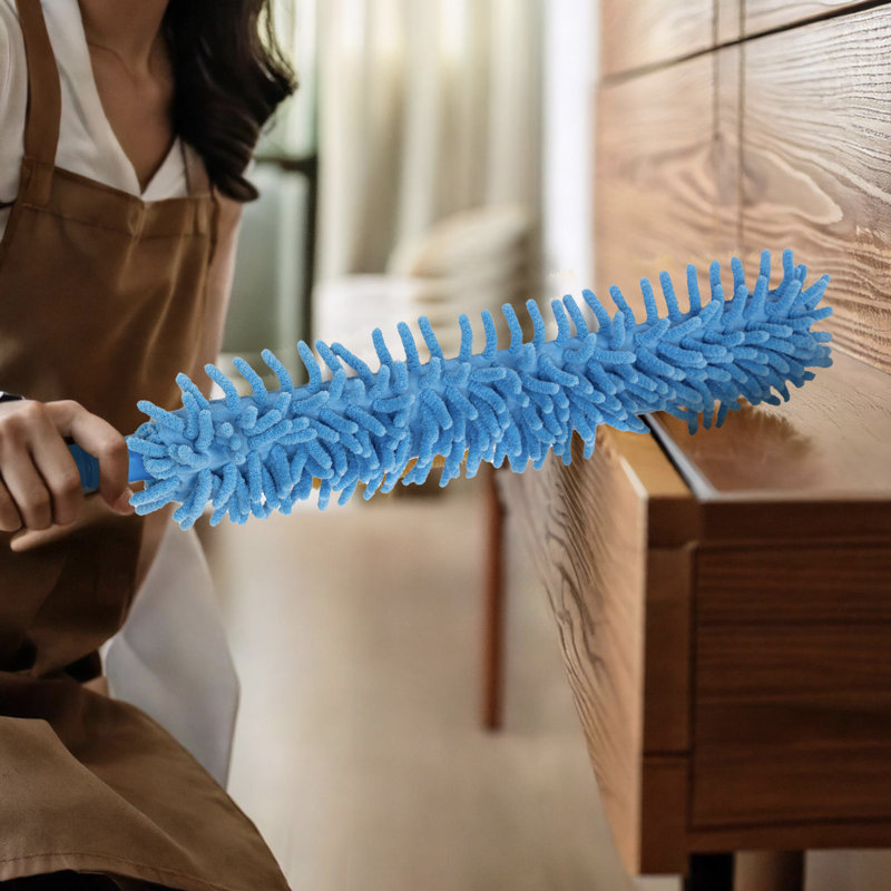 Poussoir à baguette flexible de 22 po avec microfibre et manchon en chenille