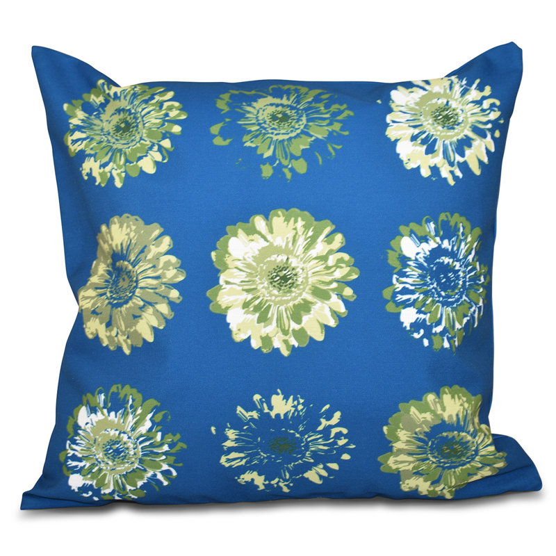 Housse de coussin et insert d’extérieur carrés, 18 po x 18 po, Sarcelle / Vert