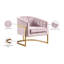 Fauteuil demi-tonneau en velours 30 po Carter-774457187