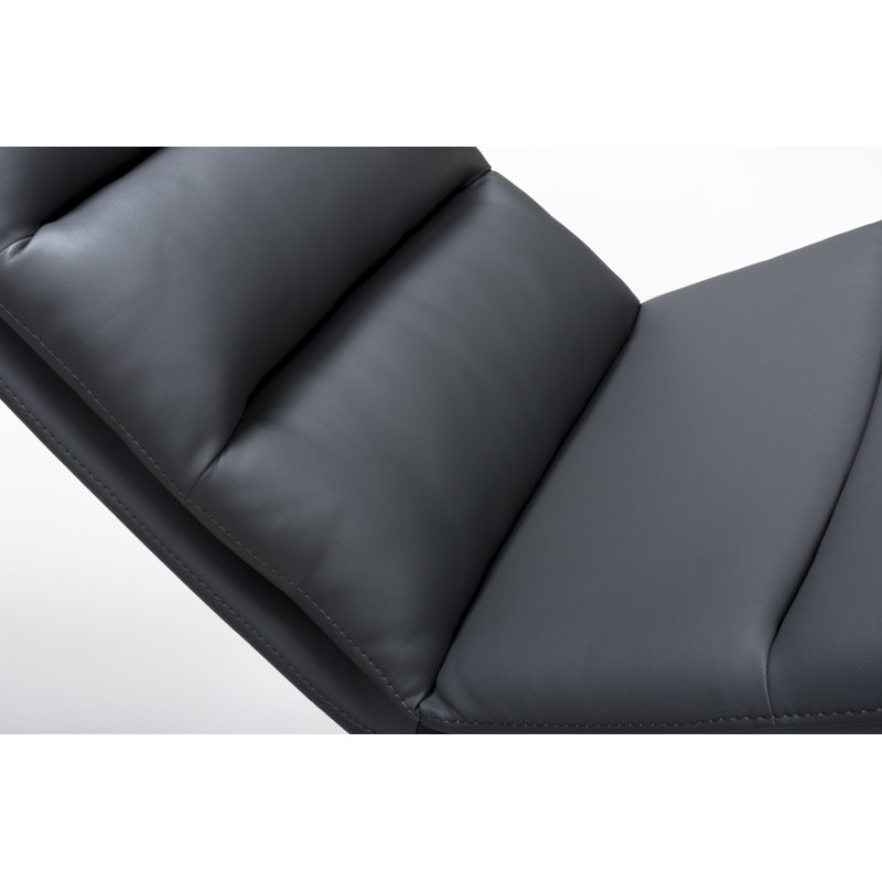 Tarboro 49cm H Upholstered Side Chair, Grey, Black
