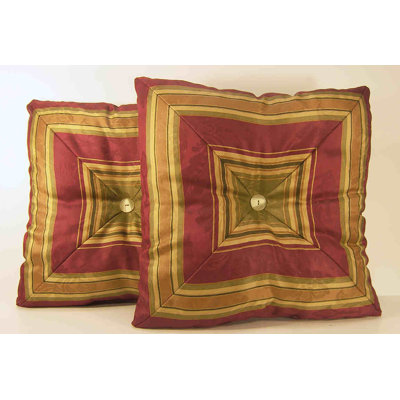 Nigel Stripe Square Cotton Pillow Cover & Insert