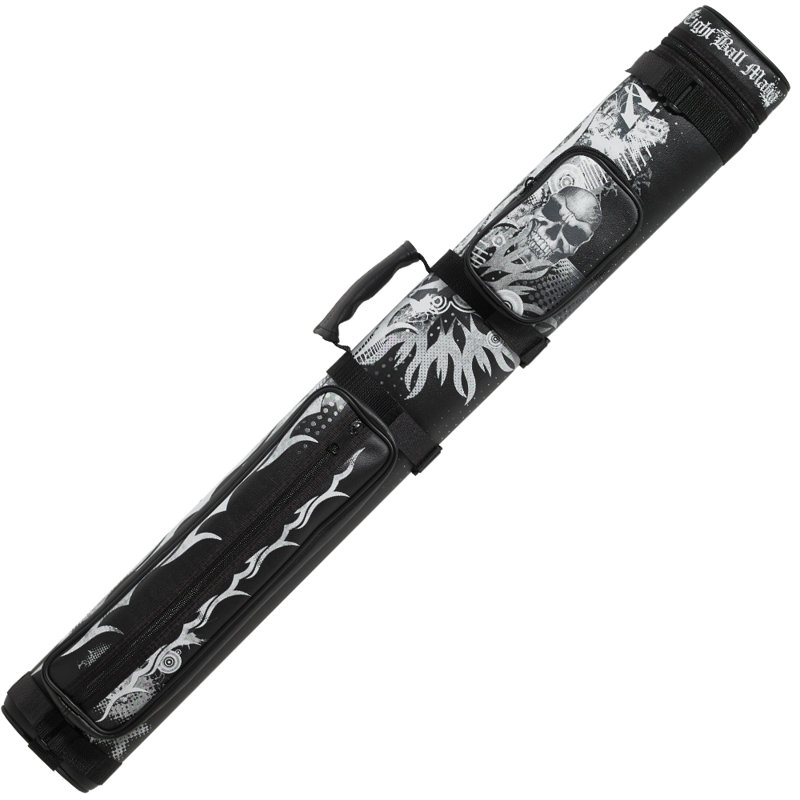 Eight Ball Mafia EBMC22A 2x2 Hard Case Billiard Stick Bag Billiards Cues, Skull and Flames
