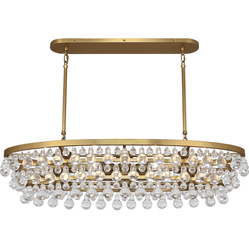 Bling 8 - Light Glass Chandelier, Nickel