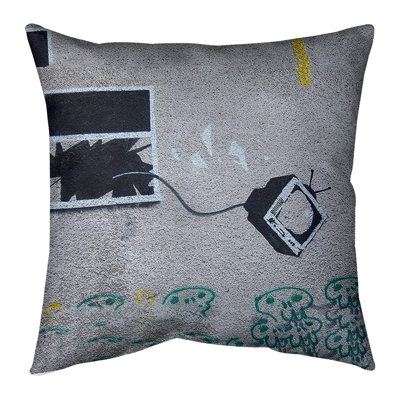 TV Through Window Pillow