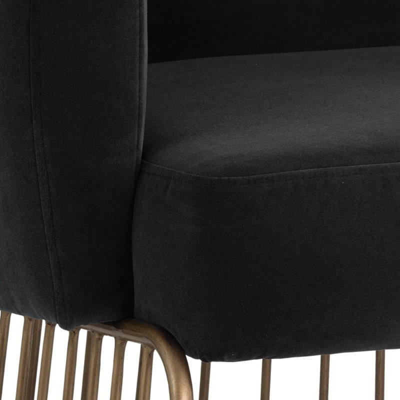 Fauteuil de salle à manger rembourré Dory, Gris
