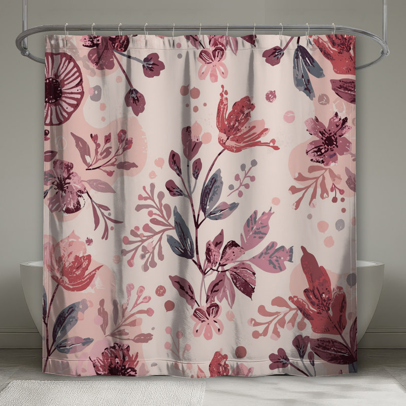 Rideaux de douche Botanical Floral, 70in W x 72in H