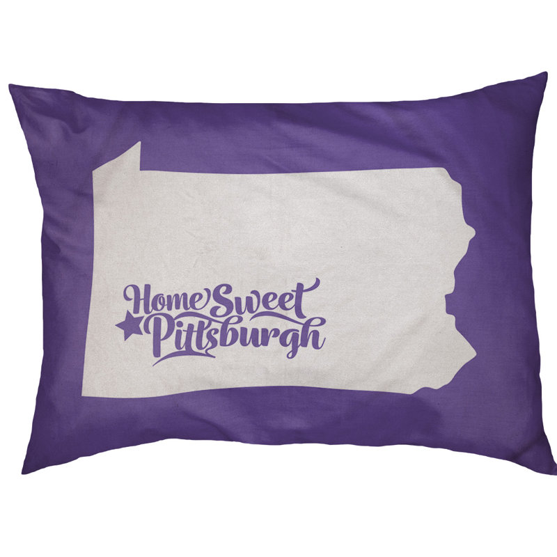 Coussin d’intérieur pour chien pittsburgh pennsylvanie, Petit (l 28 po x P 18 po x H 6 po), Mauve