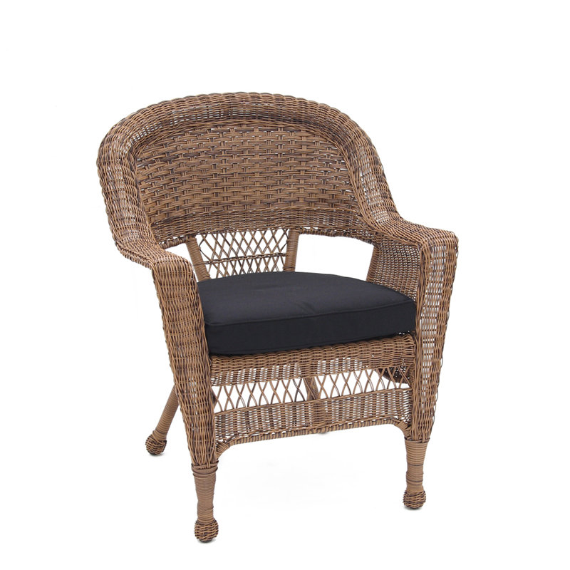 Outdoor Lounge Chair, Honey, Black