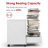 3-Drawer Vertical Filing Cabinet Rolling Wood Mobile File Cabinets Under Desk For Home Office With Casters (Non-Assembled)