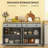Nordic Buffet Cabinet with Drawers-2059229254