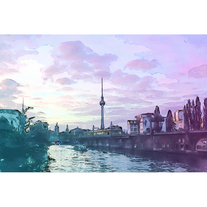Zionna Berlin au coucher du soleil, H 24 po x l 36 po