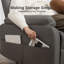Fauteuil inclinable électrique en cuir Zero Gravity avec chargeur USB et poches de rangement-1165603477