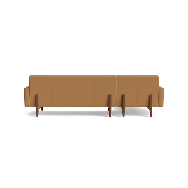 Tyler Chaise Sectional, Leather - Butterscotch, Left Hand Facing