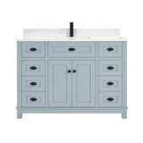 48" Cadet Finish Solid Wood Sink Vanity  With 1' Artificial Stone Top
