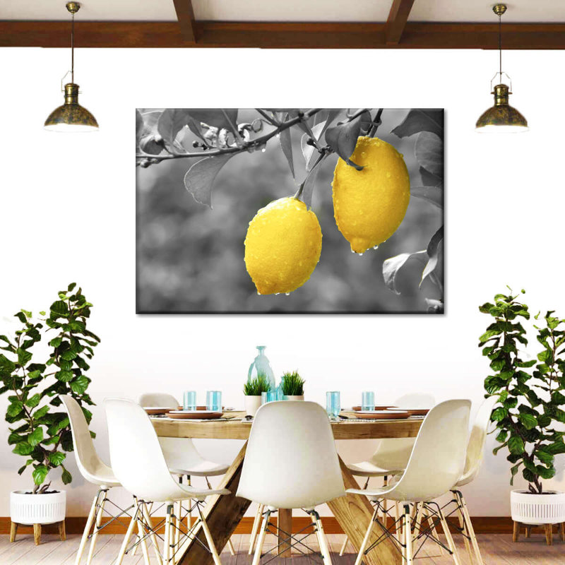 Lemons Pop Canvas Print, 34" H x 51" W x 1.25" D