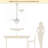 1-Light E26 Base Brass Metal and Glass Dome Pendant Light, Adjustable Height, Dimmable, ETL Listed
