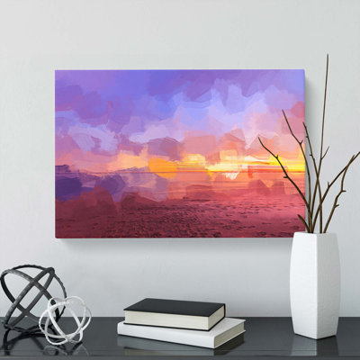 Sydney Beach In Abstract - Wrapped Canvas