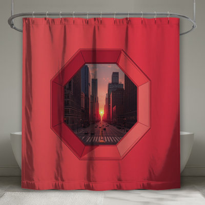 Rideaux de douche City Street Sunset